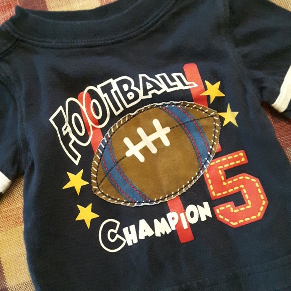 Size N/B baby boys baby football shirt - Picture 3 of 5